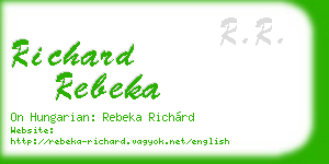 richard rebeka business card